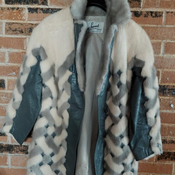 Vintage Jay-Lennad Patchwork Mink/Leather 3/4 Coat - AS-IS - Picture 5 of 13